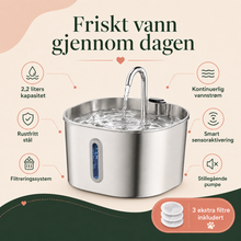 Vannfontene i rustfritt stål