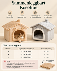 Sammenleggbart Kosehus til Katt
